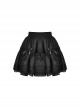 Gothic Style Exquisite Embroidered Mesh Sweet Ribbon Bowknot Elegant Black Mini Petticoat Tutu Skirt