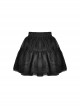 Gothic Style Exquisite Embroidered Mesh Sweet Ribbon Bowknot Elegant Black Mini Petticoat Tutu Skirt
