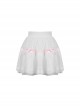 Gothic Style Sweet Mesh Lace Stitching Pink Ribbon Bowknot Cute White Mini Petticoat Tutu Skirt