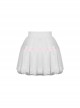 Gothic Style Sweet Mesh Lace Stitching Pink Ribbon Bowknot Cute White Mini Petticoat Tutu Skirt