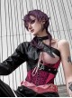 Taboo Idol Series Gradient Purple Cool Wolf Tail Juvenile Reverse Curling Hair Ouji Fashion Full Head Wig