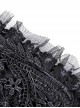 Gothic Style Exquisite Embroidered Lace Mesh Leather Strap Waist Luxury Long Tail Black Cake Skirt