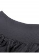 Gothic Style Personalized Ripped Lace Irregular Messy Hem Design Black High Waist Skirt