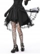 Gothic Style Luxury Palace Embroidery Exquisite Lace Ruffles Cross Ribbon Elegant Black Corset Skirt