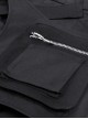 Punk Style Rock Metal Buckle Cross Strap Sexy Side Slit Daily Versatile Black Tight Long Skirt
