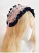Heartbeat Love Song Series Jacquard Ruffle Mesh Yarn Ribbon Lace Bowknot Sweet Lolita Headband