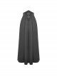Gothic Style Retro Exquisite Embroidery Unique Metal Special Shaped Buckle Elegant Black Waist Long Skirt
