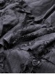 Gothic Style Exquisite Layered Lace Palace Pleated Retro Gorgeous Long Tail Black Sexy Skirt