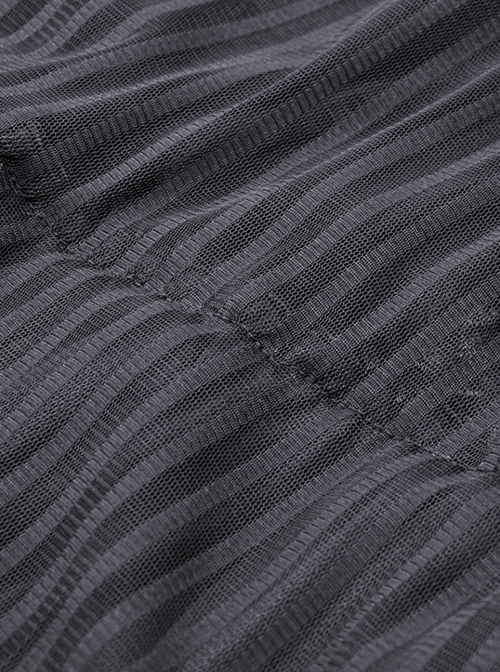 Gothic Style Luxury Velvet Exquisite Layered Mesh Lace Ruffle Elastic Waist Elegant Black Princess Skirt