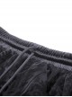 Gothic Style Exquisite Velvet Printed Mesh Layered Lace Elegant Retro Black Fluffy Palace Skirt