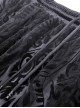 Gothic Style Exquisite Velvet Printed Mesh Layered Lace Elegant Retro Black Fluffy Palace Skirt