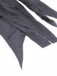 Punk Style Unique Woven Mesh Pleated Design Decadent Irregular Flowing Hem Black Slim Skirt