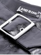 Punk Style Shiny PU Leather Cool Rebel Spiked Fake Belt Waist Bag Design Black Sexy Mini Skirtt