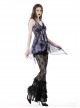 Gothic Style Gorgeous Multi Layered Lace Mesh Sexy See Through Elegant Black Elastic Slim Flared Pants