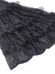 Gothic Style Gorgeous Multi Layered Lace Mesh Sexy See Through Elegant Black Elastic Slim Flared Pants