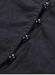 Gothic Style Elegant Stand Collar Retro Exquisite Lace Black Knitted Long Sleeves Slim T Shirt