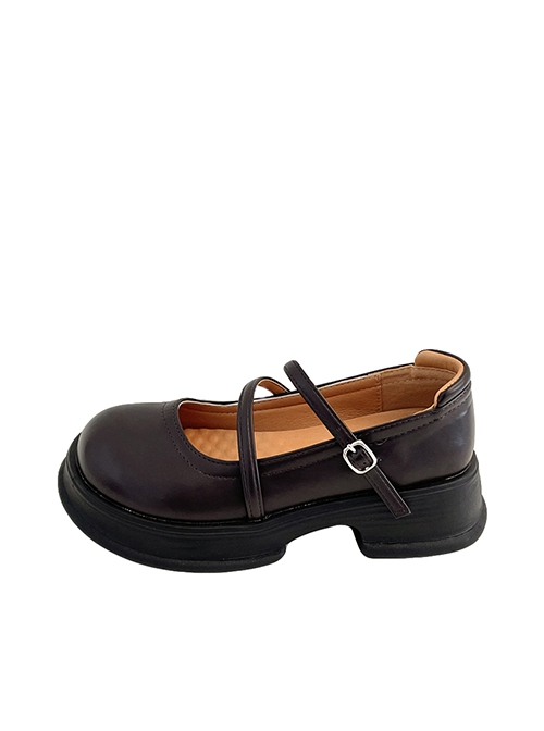 Simple Commute Versatile Daily Vintage Elegant Sweet Lolita French Round Toe Thick Sole Mary Jane Shoes