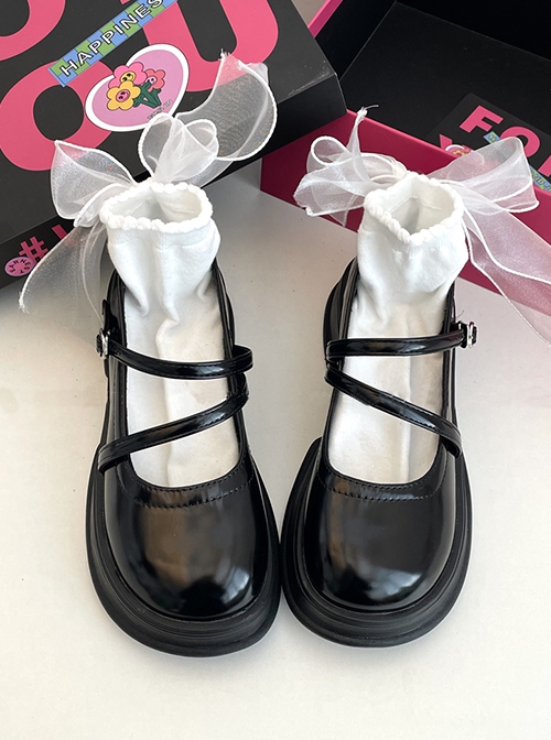 Simple Commute Versatile Daily Vintage Elegant Sweet Lolita French Round Toe Thick Sole Mary Jane Shoes