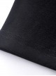 Punk Style Personalized Metal Round Zip Off Shoulder Design Daily Black Knit Short Sleeves T Shirt