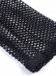 Punk Style Chinese Knot Button Stand Collar Chest Hollow Sexy Mesh Stitching Black Long Sleeves T Shirt