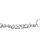 Punk Style Stand Collar One Shoulder Metal Chain Link Sexy Black Long Sleeves Halter Top T Shirt