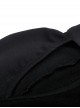 Punk Style Stand Collar Rebellious Hollow Metal Buckle Strap Sexy Black Long Sleeves Short Top
