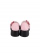 Gemini Cat Series Cute Pink Cake Kitty Versatile Casual Bowknot Sweet Lolita Thick Sole Round Toe Single Shoes