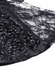 Gothic Style Luxury Velvet Exquisite Lace Stitching Drawstring Straps Elegant Black Trumpet Sleeves Top