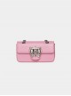 Heart Of Carat Series Rich Lady Bowknot Diamond Hardware Buckle Underarm Chain Crossbody Sweet Lolita Small Square Bag