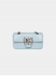 Heart Of Carat Series Rich Lady Bowknot Diamond Hardware Buckle Underarm Chain Crossbody Sweet Lolita Small Square Bag