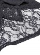 Gothic Style Exquisite Lace Splicing Waist See Through Retro Elegant Black Mesh Long Sleeves Top