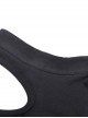 Punk Style Stand Collar Cool Unruly Irregular Hollow Unique Mesh Splicing Sexy Black Long Sleeves Top