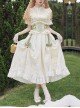 Light Green Fresh Lace Edward Collar Elegant Spring Campanula Phalaenopsis Print Imperial Dress Classic Lolita Dress