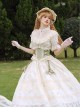 Light Green Fresh Lace Edward Collar Elegant Spring Campanula Phalaenopsis Print Imperial Dress Classic Lolita Dress