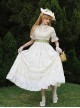 Light Green Fresh Lace Edward Collar Elegant Spring Campanula Phalaenopsis Print Imperial Dress Classic Lolita Dress