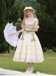 Light Green Fresh Lace Edward Collar Elegant Spring Campanula Phalaenopsis Print Imperial Dress Classic Lolita Dress