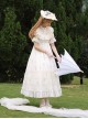 Light Green Fresh Lace Edward Collar Elegant Spring Campanula Phalaenopsis Print Imperial Dress Classic Lolita Dress