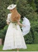 Light Green Fresh Lace Edward Collar Elegant Spring Campanula Phalaenopsis Print Imperial Dress Classic Lolita Dress