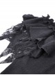 Gothic Style Elegant Sexy One Shoulder Irregular Lace Cuffs Retro Black Shredded Sleeves Elastic Top