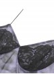 Punk Style Exquisite Black Chest Lace Stitching Personalized Purple Black Tie Dye Sexy Suspender Top
