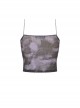 Punk Style Exquisite Black Chest Lace Stitching Personalized Purple Black Tie Dye Sexy Suspender Top