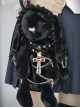 Dark Bunny Series Stuffed Toys Sweet Cool Subculture Spice Girls Bowknot Chain Cross Pendant Punk Gothic Lolita Doll Bag