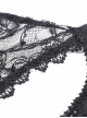 Gothic Style Retro Stand Collar Palace Puff Sleeves Exquisite Lace Stitching Black Short Sleeves Top