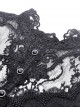 Gothic Style Exquisite Stand Collar Gorgeous Layered Lace Sexy Off Shoulder Black Long Sleeves Slim Top