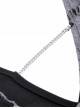 Punk Style Stand Collar Retro Metal Buckle Decoration Decadent Hollow Gray Black Long Sleeves Top