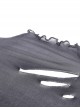 Punk Style Lace Stand Collar Rebellious Hole Sexy Slightly See Through Black Mesh Retro Long Sleeves Top