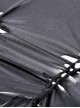 Punk Style Sexy One Shoulder Personalized Hollow Slightly See Through Black Mesh Trumpet Large Sleeves Top