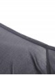 Gothic Style Black Sexy Mesh One Shoulder Exquisitely Pleated Black Slightly See Through Long Sleeves Top