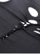 Punk Style Stand Collar Sexy Rebellious Irregular Hollow Off Shoulder Black Long Sleeves Slim Top