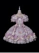 Gorgeous Dreamy Girl Pearl Lace Ruffle Stereoscopic Rolled Waist Flower Yarn Palace Vintage Classic Lolita Dress